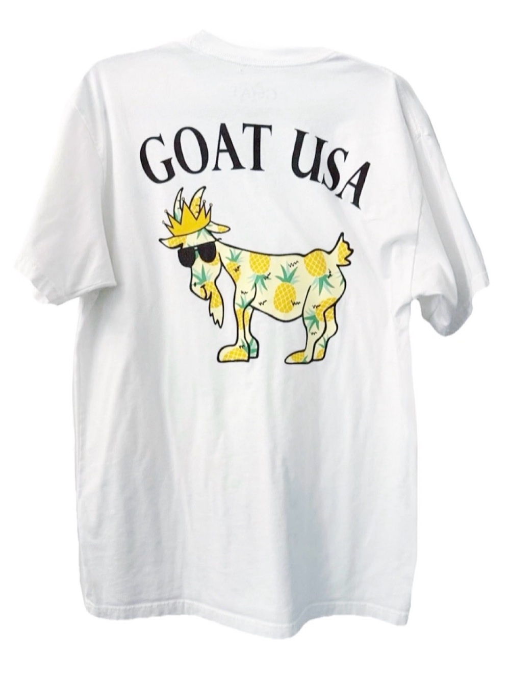 GOAT USA Pineapple Goat Graphic Tee Large Made in USA